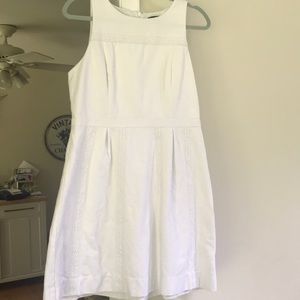 J.Crew white tank top fit and flare dress